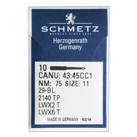 【20日限定P5倍】 ミシン針 【 SCHMETZ シュメッツミシン針 LWX6T 11番手 14番手 10本入 】 シュメッツ シュメッツ針 11番 14番 ドイツ製 #11 #14 11号 14号 普通地 中厚地 中肉地 ミシン針 ソーイング 洋裁