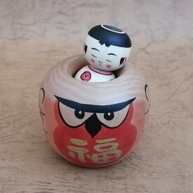 【 うそかえねむり福太郎 （小） 英之作 】 こけし こけし人形 小芥子 木削子 ねむりえじこ 鷽替え 創作こけし 伝統こけし 手作り 国産みずき材 木製 民芸品 伝統工芸品 木工職人 お土産 ギフト 贈り物 海外 外国人 日本 日本製 日本土産 JAPAN