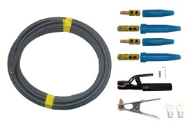 溶接キャブタイヤケーブル WCT22SQ 10m＋付属品（ ホルダー アースクリップ ジョイント2組 ）　限定商品