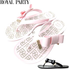 ROYAL PARTY RP8900 ロイヤルパーティー レディース トング サンダル ビーサン ぺたんこ スクエアリボン 大人可愛い 鼻緒 海 プール 夏休み リゾート 旅行 沖縄