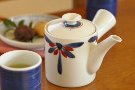 【砥部焼 梅山窯】ごす赤菊の切立急須