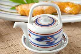 【砥部焼 梅山窯】みつ葉の醤油さし(小)