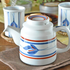 【砥部焼 梅山窯】みつ葉のティーポット