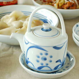 【砥部焼 梅山窯】太陽柄の醤油さし(大)