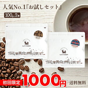 【 初回限定 】1000円ポッキリ 送料無料 人気No.1 コーヒー 200g 2種 飲み比べ とびだすブレンド & キ
