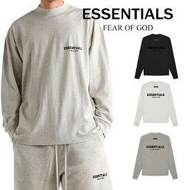 ESSENTIALS FOG 両面ロゴ ロンT ロングスリーブ Tシャツ T 長袖 バックプリント メンズ レディース オーバーサイズ ESSENTIALS LS TEE オフホワイト FOG ESSENTIALS フィアオブゴッド Fear Of God