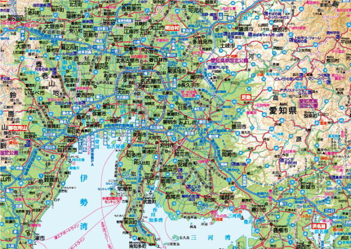 楽天市場 中部全図 地図 ポスター ｂ1判 年最新版 表面ビニールコーティング加工 水性ペンが使えます 地図の店とうぶんしゃ 楽天市場店