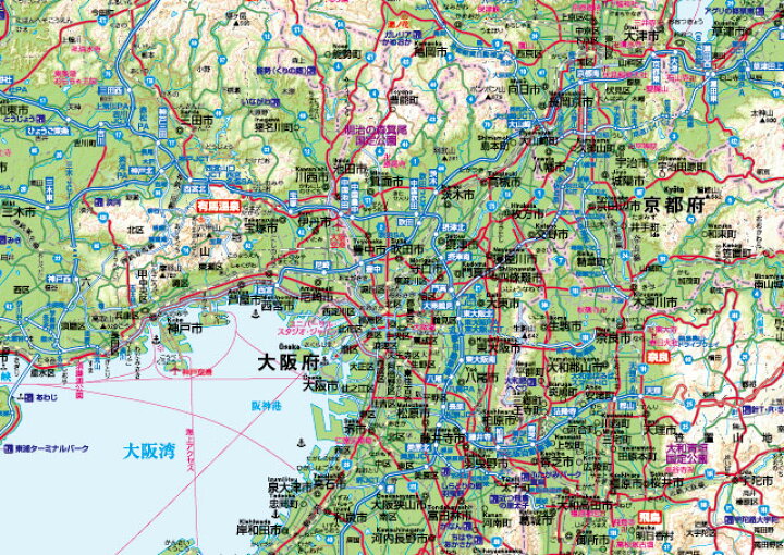 楽天市場 近畿全図 地図 ポスター ｂ1判 23年最新版 表面ビニールコーティング加工 水性ペンが使えます 地図の店とうぶんしゃ 楽天市場店