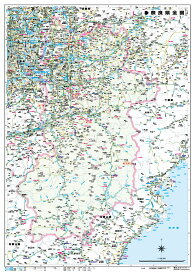 奈良県全図(地図)ポスター(B1判)【2012年版】表面ビニールコーティング加工※水性ペンが使えます