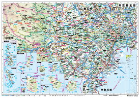 東京都全図(地図)ポスター(B1判)【2025年最新版！】表面ビニールコーティング加工※水性ペンが使えます