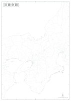 ホワイトボードラミネート近畿白地図ポスター（Ｂ１判）