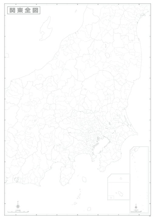 楽天市場 地方別白地図７点セット ｂ２判 地図の店とうぶんしゃ 楽天市場店