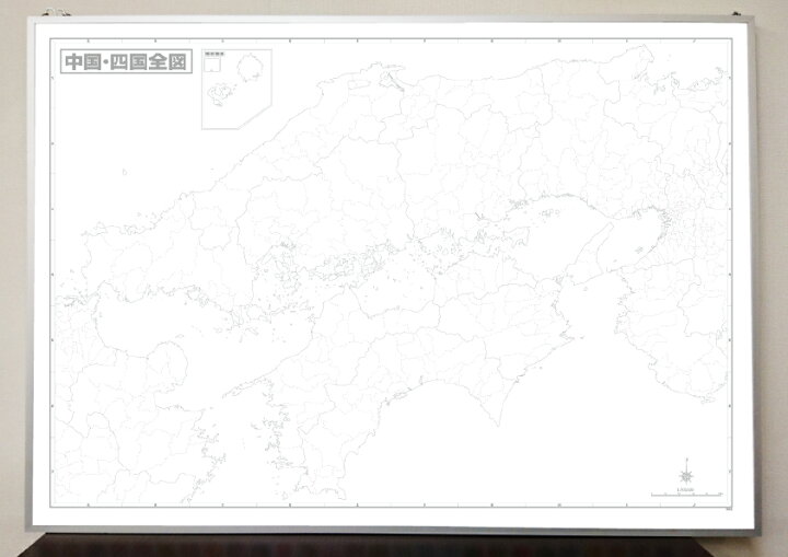 楽天市場 中国四国白地図パネル ａ０判 地図の店とうぶんしゃ 楽天市場店