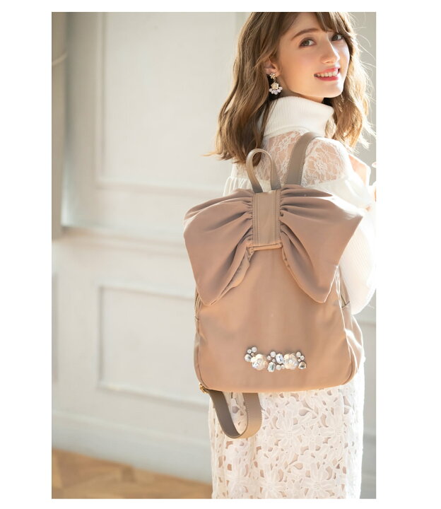 楽天市場】可愛いのに大容量なビジュー付きビッグリボンナイロン  