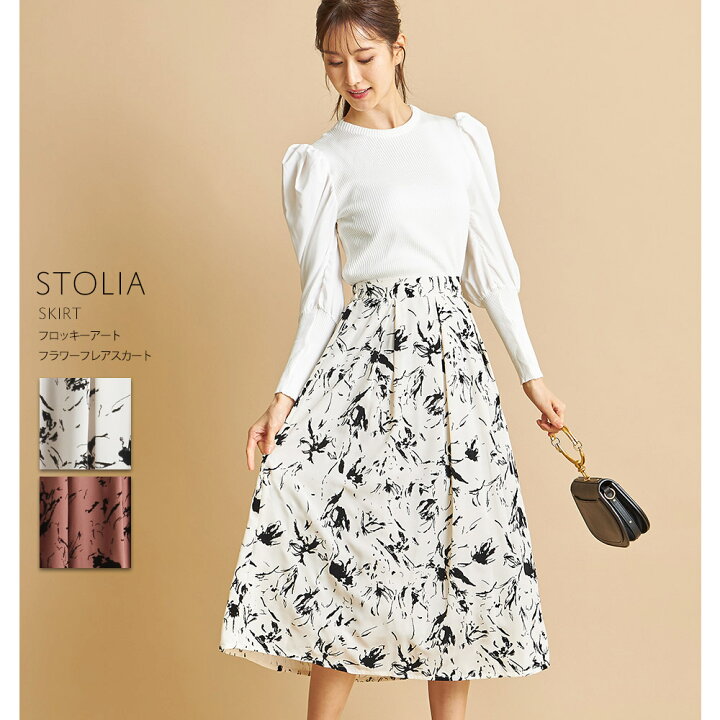楽天市場】フロッキーアートフラワーフレアスカート【stolia ストリア  