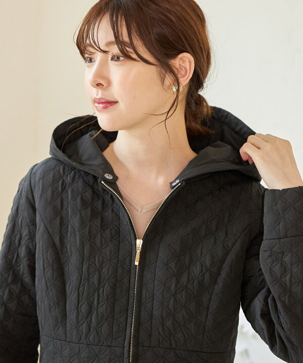 楽天市場】取り外し可能なフード付きポケットパール装飾キルティング  