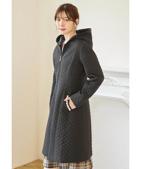 楽天市場】取り外し可能なフード付きポケットパール装飾キルティング  