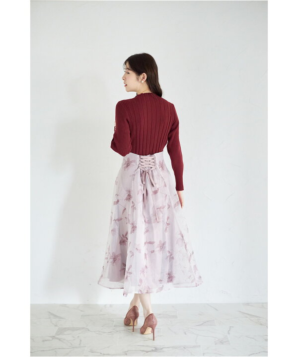 楽天市場】バックレースアップフラワープリントフレアスカート※石川恋  