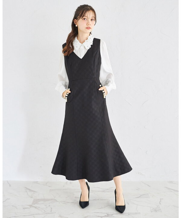 楽天市場】ポケットパール付きキルティングジャンパースカート  