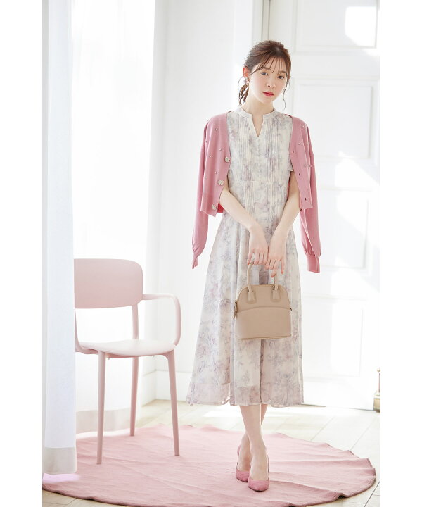 楽天市場】ピンタック使いニュアンスフラワーワンピース【malsey  