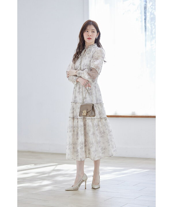 楽天市場】フリル＆リボン付きウエストシャーリングフラワージャガード  