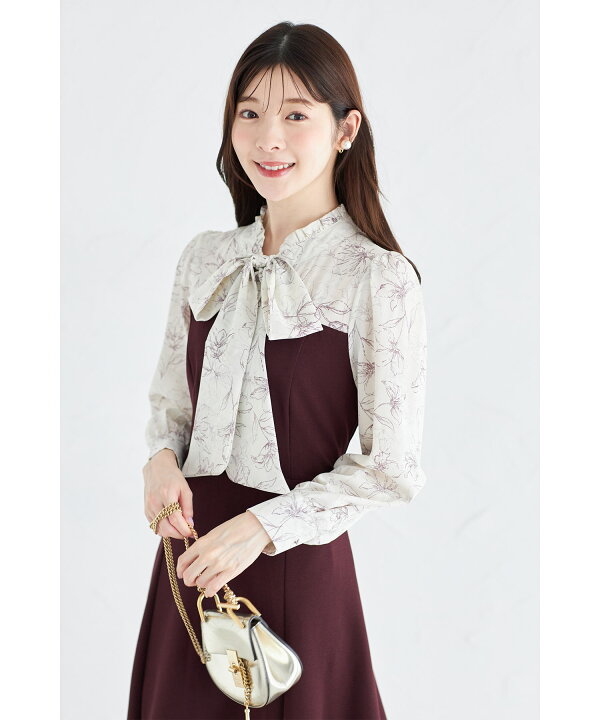 楽天市場】2wayボウタイドッキングワンピース レディース 秋 冬  