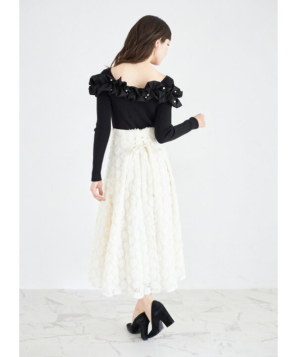 楽天市場】【S・Mサイズ展開】バックレースアップ立体フラワー  