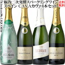 CAVA デイリーにおすすめ泡！！第二弾！！セレクト4本セット [NV] リーズナブルに瓶内二次発酵(シャンパン製法)スパークリングワイン 白 辛口 各750ml 【送料無料】／スペイン D.O.カヴァ／カバ 泡 発泡 スペインワインセット スパークリングワインセット