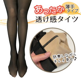 Tochno 美脚フェイクタイツ （薄手）黒 フリーサイズ（M-L相当） 透け感 秋冬 レディース