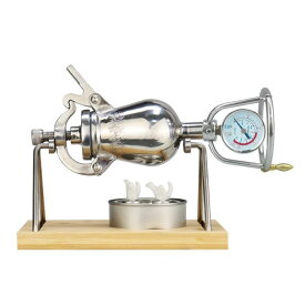 ポン菓子機 ポン菓子機械 304 ステンレス鋼 ミニ中国の伝統的なレトロなポップコーンメーカーの装飾、家族の集まりのパーティーの楽しみ