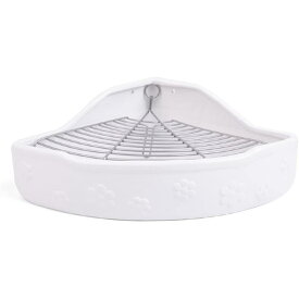 小動物用 陶器トワレ 飼育ケージ内装 チンチラ用陶器トワレ うさぎトイレ 三角消臭セットうさぎ用 噛み防止 うさぎのトイレ ハリネズミ