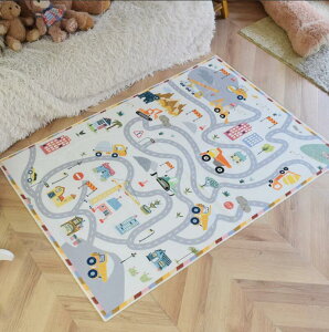 �􂦂�L�b�Y���O�}�b�g TOCO LIFE KIDS ���[�h�}�b�v �����ԂƖ��H �t�����l�� �O���[ 2�T�C�Y ����~�� ���g �z�b�g�J�[�y�b�g�Ή� �I�[���V�[�Y�� �����` 1�� 1.5�� �q������