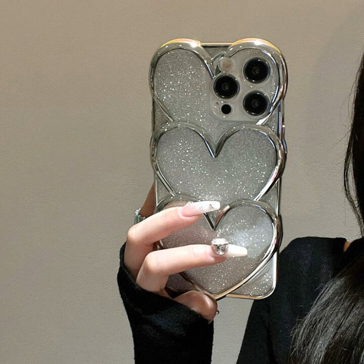 楽天市場】iPhoneケース iPhone 雑貨 女子 女の子 ハート キラキラ  