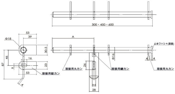 楽天市場】クマモト PLUS ステンレス丸棒貫抜 溶接用 D-34-300 / 1個 (閂 貫抜き かんぬき 防犯 鍵 錠 カギ ドア 扉 交換 金物) : Toda-Kanamono