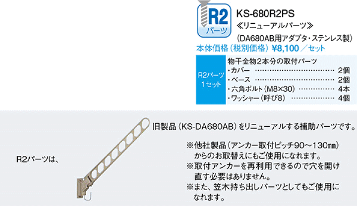 楽天市場】ナスタ NASTA(キョーワナスタ) 物干金物用取付パーツ 楽天市場】ナスタ NASTA(キョーワナスタ) 物干金物用取付パーツ