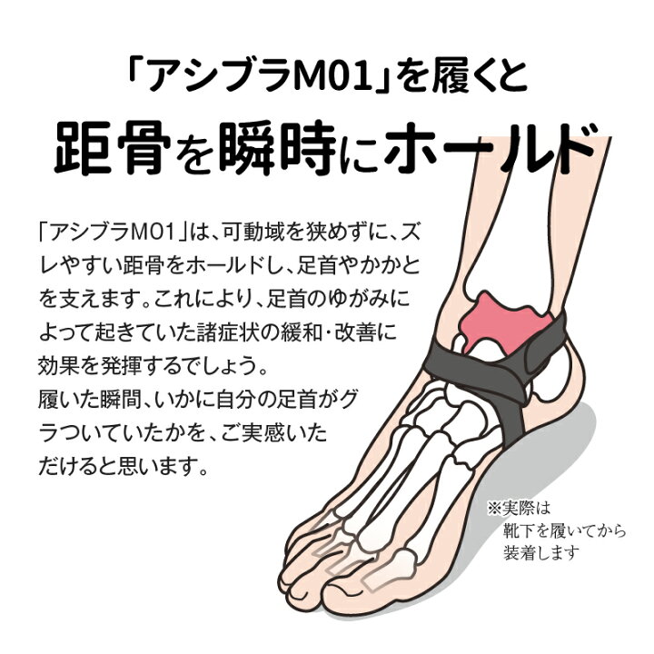 楽天市場】アシブラM01 Ashibra 足首 歪み 歩行 姿勢 荷重 サポーター 