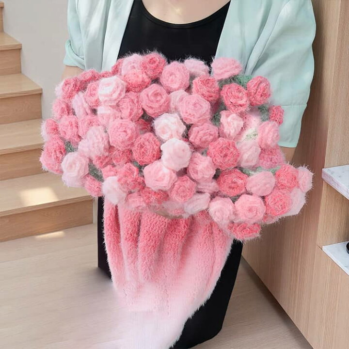 楽天市場】花束ブランケット かぎ針編みキット 未完成品 100cm 初心者 