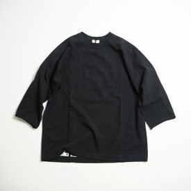 A.G.SPALDING&BROS A.G.スポルディング＆ブロス ヘビーウェイトフットボールTシャツ 5/8 SLV. FOOTBALL TEE / BLACK