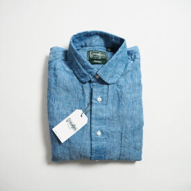 GITMAN VINTAGE ギットマンヴィンテージ リネンシャンブレーラウンドカラーシャツ / BLUE CHAMBRAY