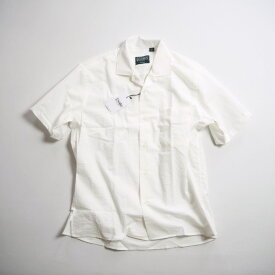 GITMAN VINTAGE ギットマンヴィンテージ シアサッカーオープンカラー半袖シャツ / WHITE