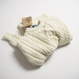GUERNSEY WOOLLENS ガンジーウーレンズ フィッシャーマンセーター アランニット ARAN CREW / ARAN