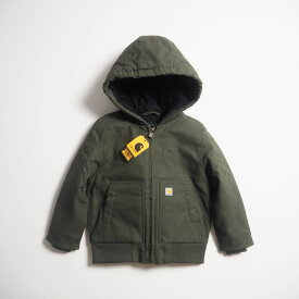 CARHARTT KIDS カーハートキッズ アクティブジャケット CANVAS INSULATED HOODED ACTIVE JACKET 幼児サイズ / OLIVE