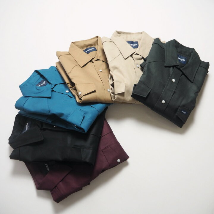楽天市場】Wrangler ラングラー コットンツイルウエスタンシャツ 