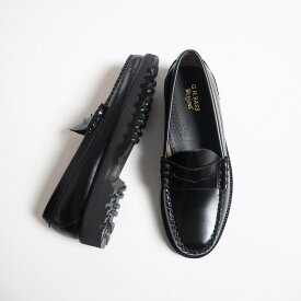 G.H.BASS ジーエイチバス ペニーローファー LARSON LUG WEEJUN MENS LEATHER SHOES / BLACK