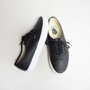 VANS ���@���Y AUTHENTIC ���U�[�I�[�Z���e�B�b�N / LEATHER BLACK x TRUE WHITE