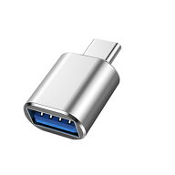 【シルバー】 Type-C USBメモリ変換 アダプター Type-C OTG 変換 アダプター タイプC mac 変換コネクター…