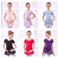 MIYAKIWA バレエ レオタード 子供 ダンスワンピース キッズ シフォンスカート 子供用バレエ レオタード …
