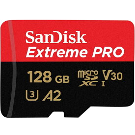 SanDisk Extreme PRO マイクロsdカード microSDカード 128GB microsdカード SanDisk サンディスク UHS-I U3 4K A2 R:200MB/s W:90MB/s SDSQXCD-128G-GN6MA 海外パッケージ