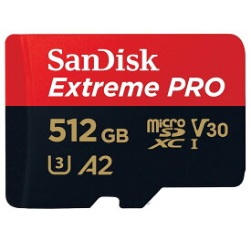 SanDisk Extreme PRO マイクロsdカード microSDカード 512GB microsdカード SanDisk サンディスク UHS-I U3 4K A2 R:200MB/s W:140MB/s SDSQXCD-512G-GN6MA 海外パッケージ