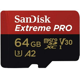 SanDisk Extreme PRO マイクロsdカード microSDカード 64GB microsdカード SanDisk サンディスク UHS-I U3 4K A2 R:200MB/s W:90MB/s SDSQXCU-064G-GN6MA 海外パッケージ